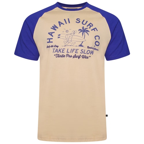 KAM Hawaii Surf Turtle Raglan T-Shirt Rattan